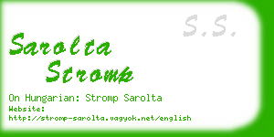 sarolta stromp business card